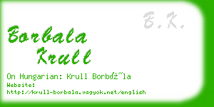 borbala krull business card